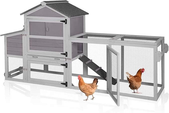 Premium Mobile Chicken Coop with Wheels – Expandable, Easy-Clean Design & UV-Protected Roof
