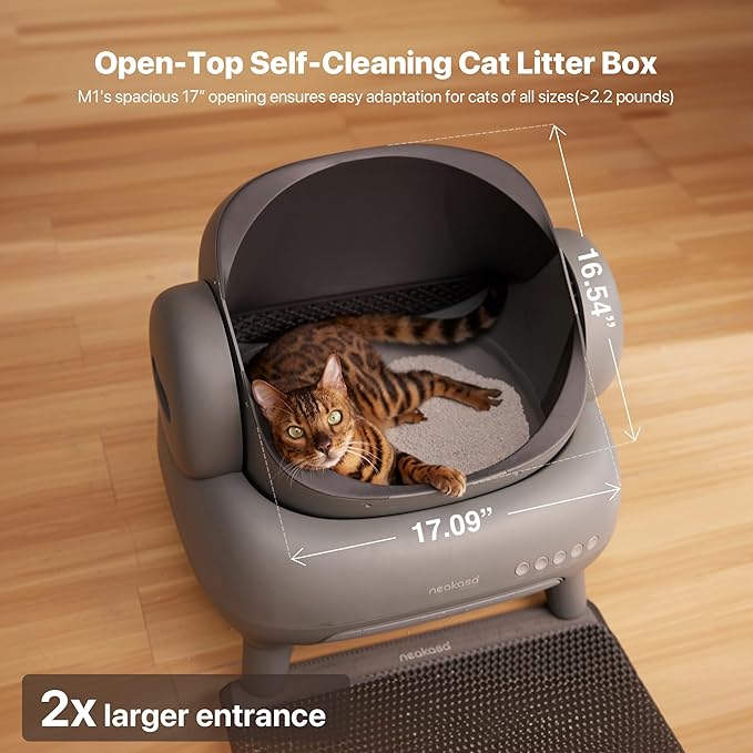 Smart Self-Cleaning Litter Box - Open Design & Odor Control
