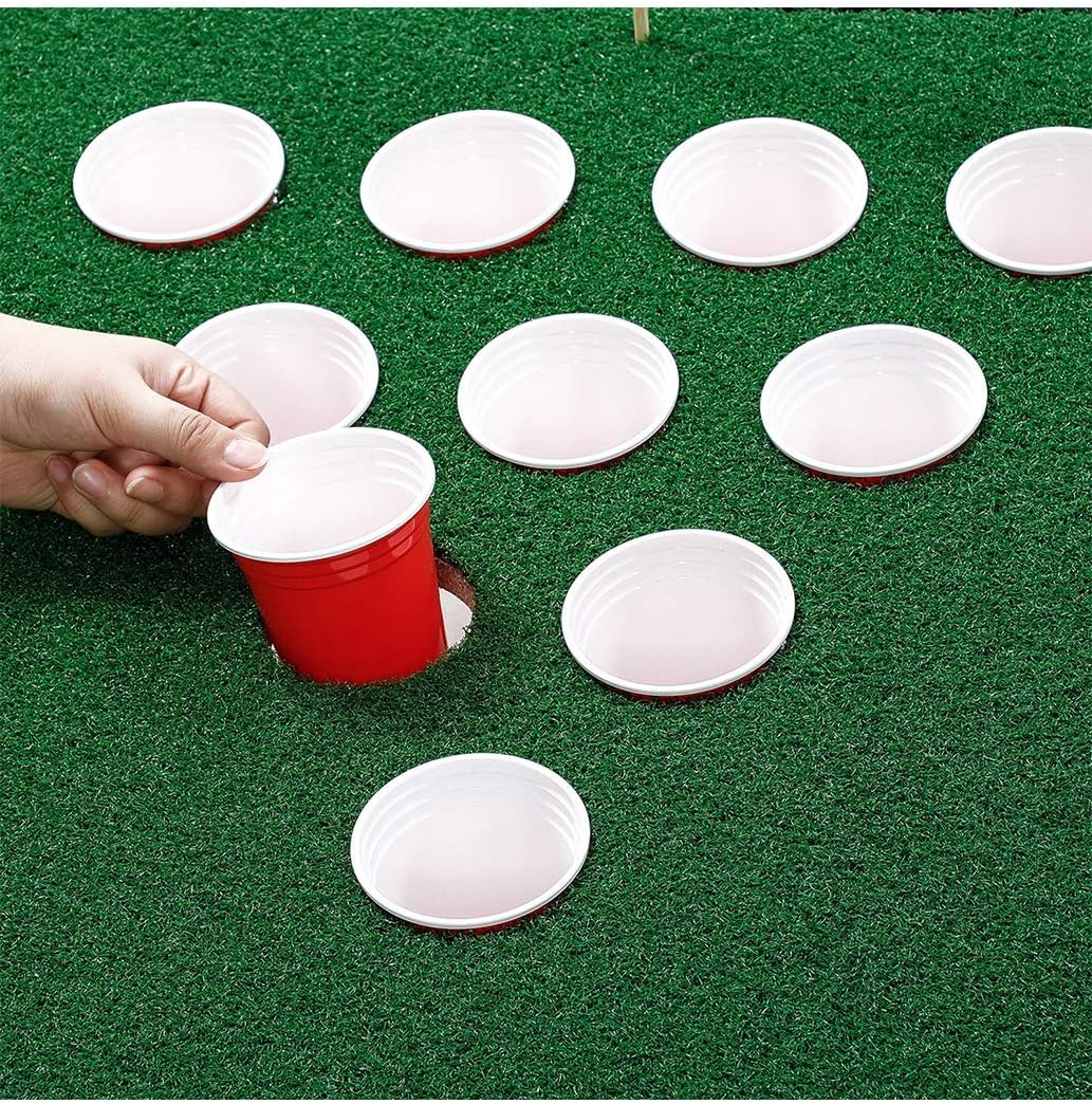 Portable Golf Tossing Game Set - Backyard Chipping Practice with Foam Balls & Targets