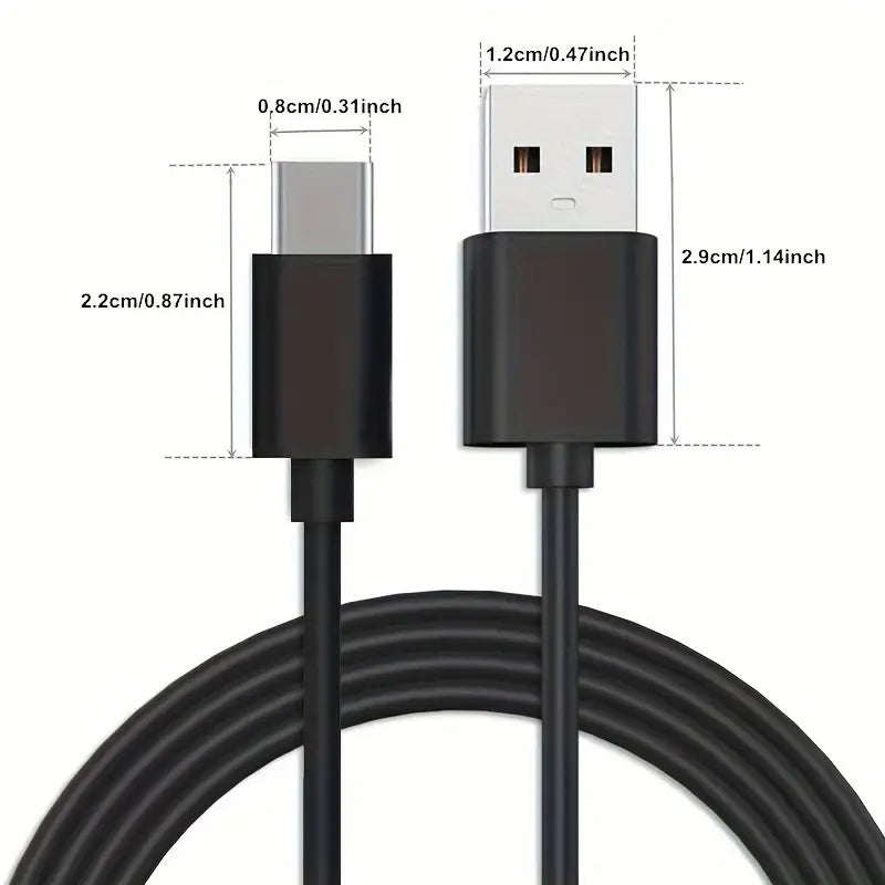 Fast Charging USB Type C Cable 39.37/59.05/78.74in with PD+D+C Charging Technology