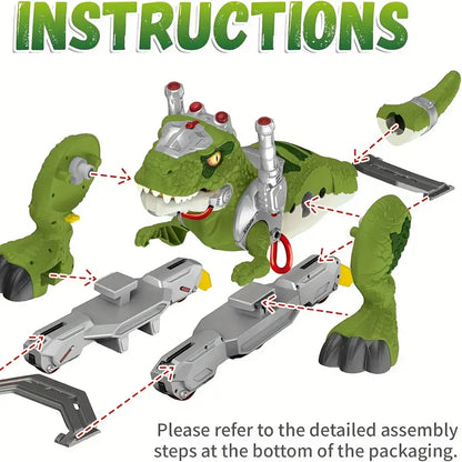 Interactive Dinosaur Ride On Toy with Lights, Sound & Smoke - Ages 3-6 (110 lbs)