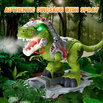 Interactive Dinosaur Ride On Toy with Lights, Sound & Smoke - Ages 3-6 (110 lbs)
