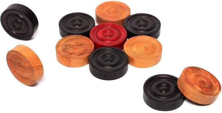 Professional Waterproof Carrom Board - 36x36 Inch Heavy-Duty Tournament Wooden Game Set with Rotating Pockets