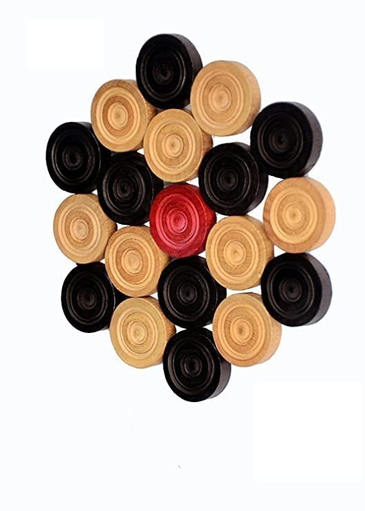 Professional Waterproof Carrom Board - 36x36 Inch Heavy-Duty Tournament Wooden Game Set with Rotating Pockets
