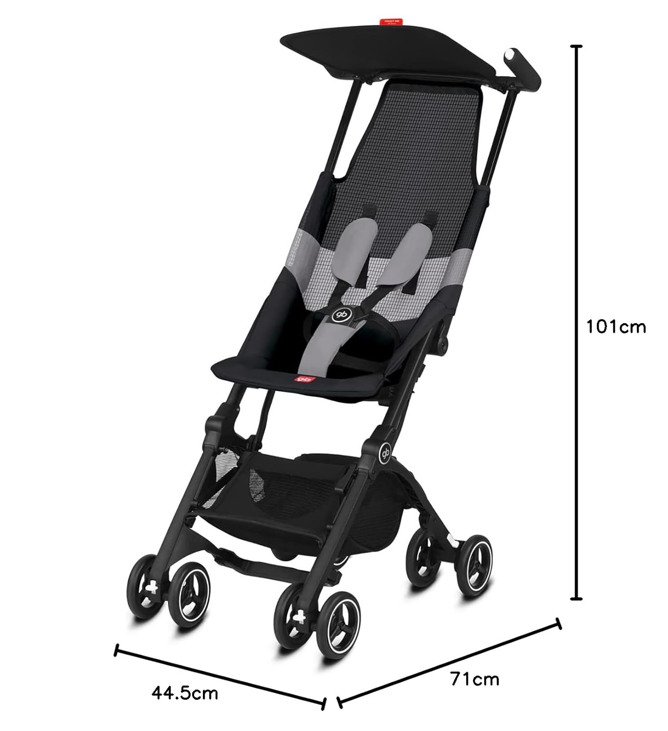 World's Smallest Folding Stroller - All-Terrain Baby Pushchair from Birth to 4 Years