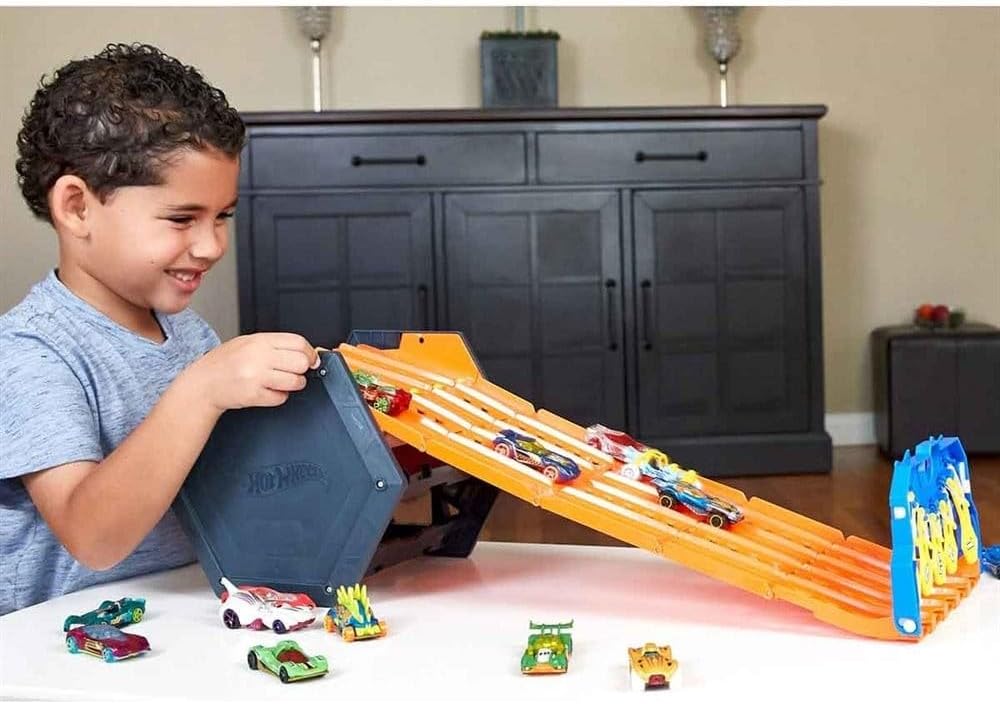 Kids' Foldable Race Track & Toy Organizer