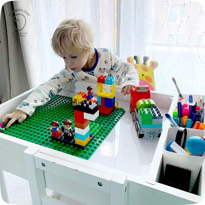 Adjustable Kids Sensory Table with LED Lights & Water Play