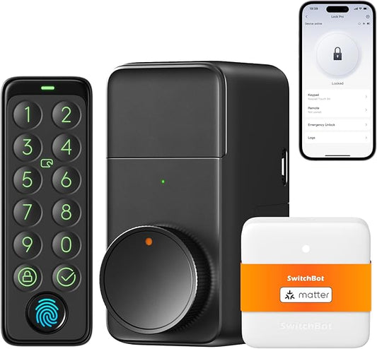 Smart Door Lock Pro - Fingerprint, Keypad, Voice Control, WiFi, Alexa & Google Compatible