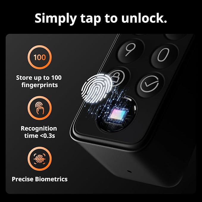 Smart Door Lock Pro - Fingerprint, Keypad, Voice Control, WiFi, Alexa & Google Compatible