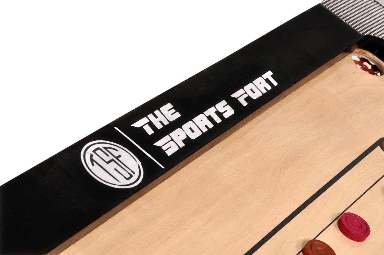 Professional Waterproof Carrom Board - 36x36 Inch Heavy-Duty Tournament Wooden Game Set with Rotating Pockets