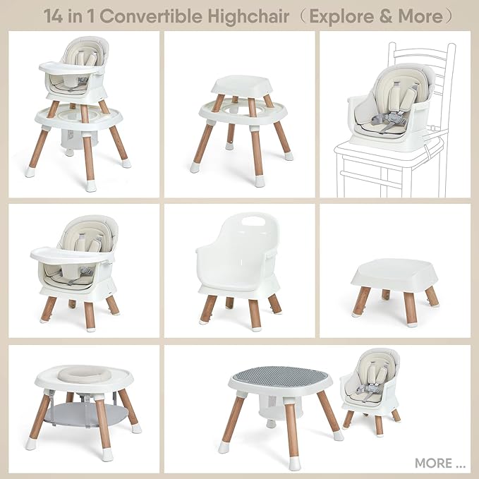 14-in-1 Convertible High Chair, Booster Seat & Baby Activity Center