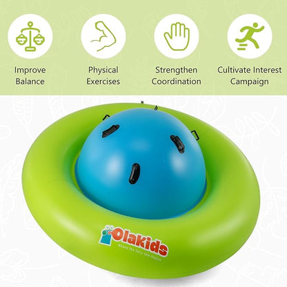 Giant 8ft Inflatable Play Dome for Kids – Roll, Rock & Climb Toy | 250 lb Capacity | Outdoor Backyard Fun