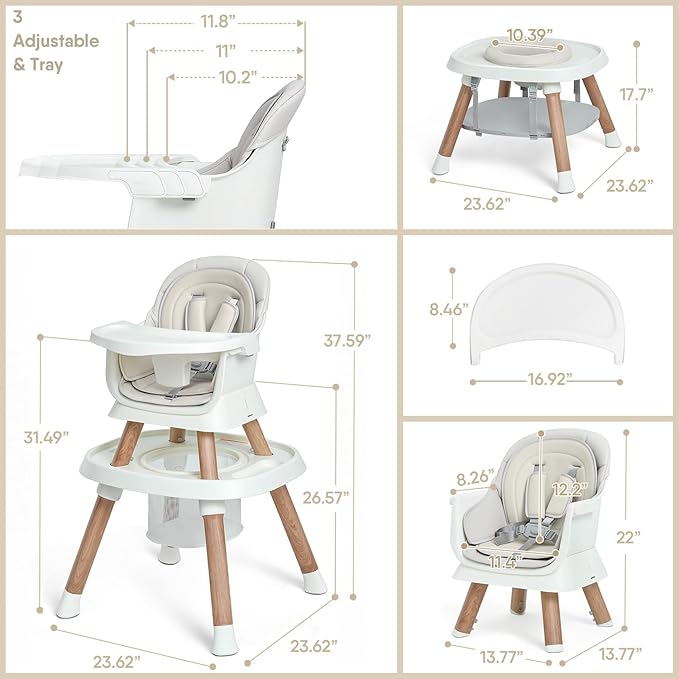 14-in-1 Convertible High Chair, Booster Seat & Baby Activity Center