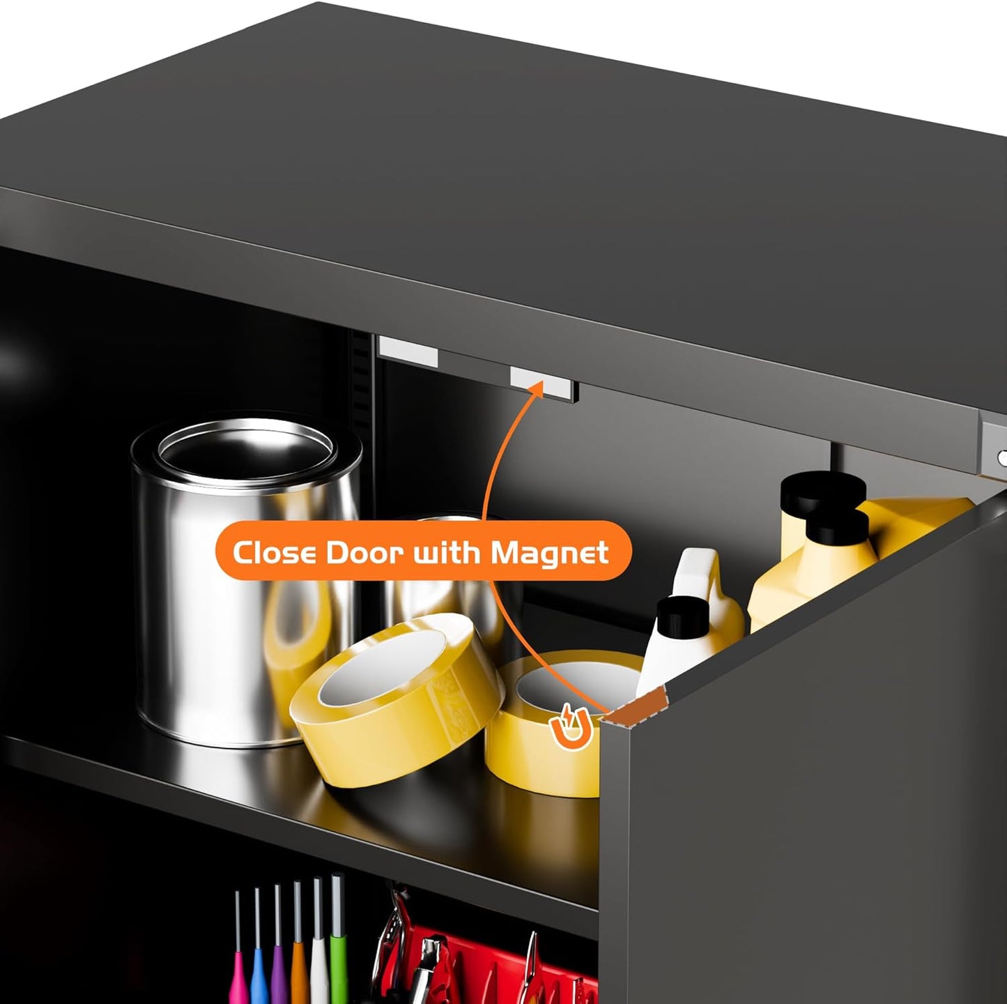 Large Locking Tool Storage on Wheels 🛒🔒 | Adjustable Shelves, 600LBS Capacity