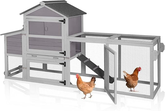Premium Mobile Chicken Coop with Wheels – Expandable, Easy-Clean Design & UV-Protected Roof