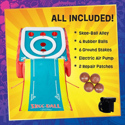 Ultimate Giant Inflatable Skee-Ball Game Set - 11ft Arcade w/ Blower & Balls | Portable Indoor/Outdoor Fun for Parties