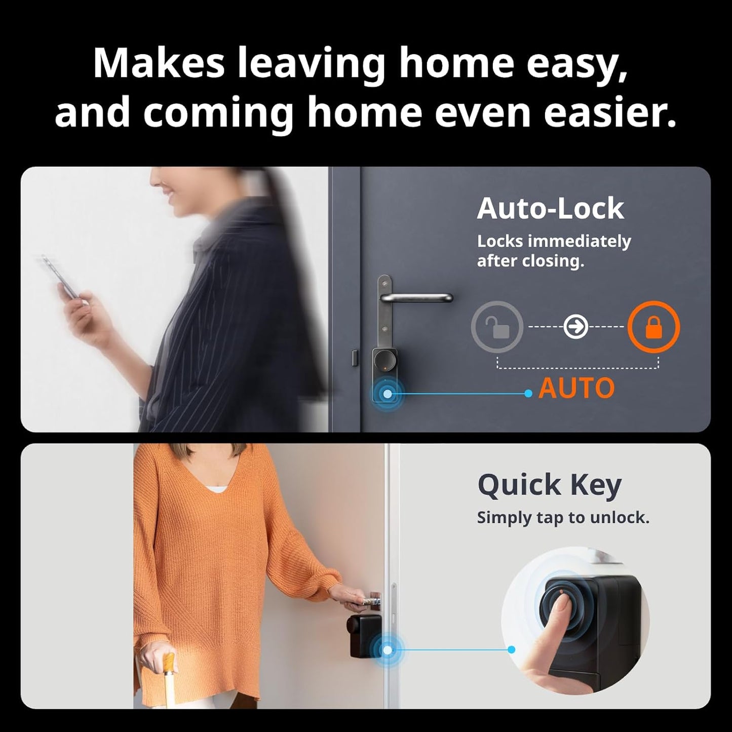 Smart Door Lock Pro - Fingerprint, Keypad, Voice Control, WiFi, Alexa & Google Compatible