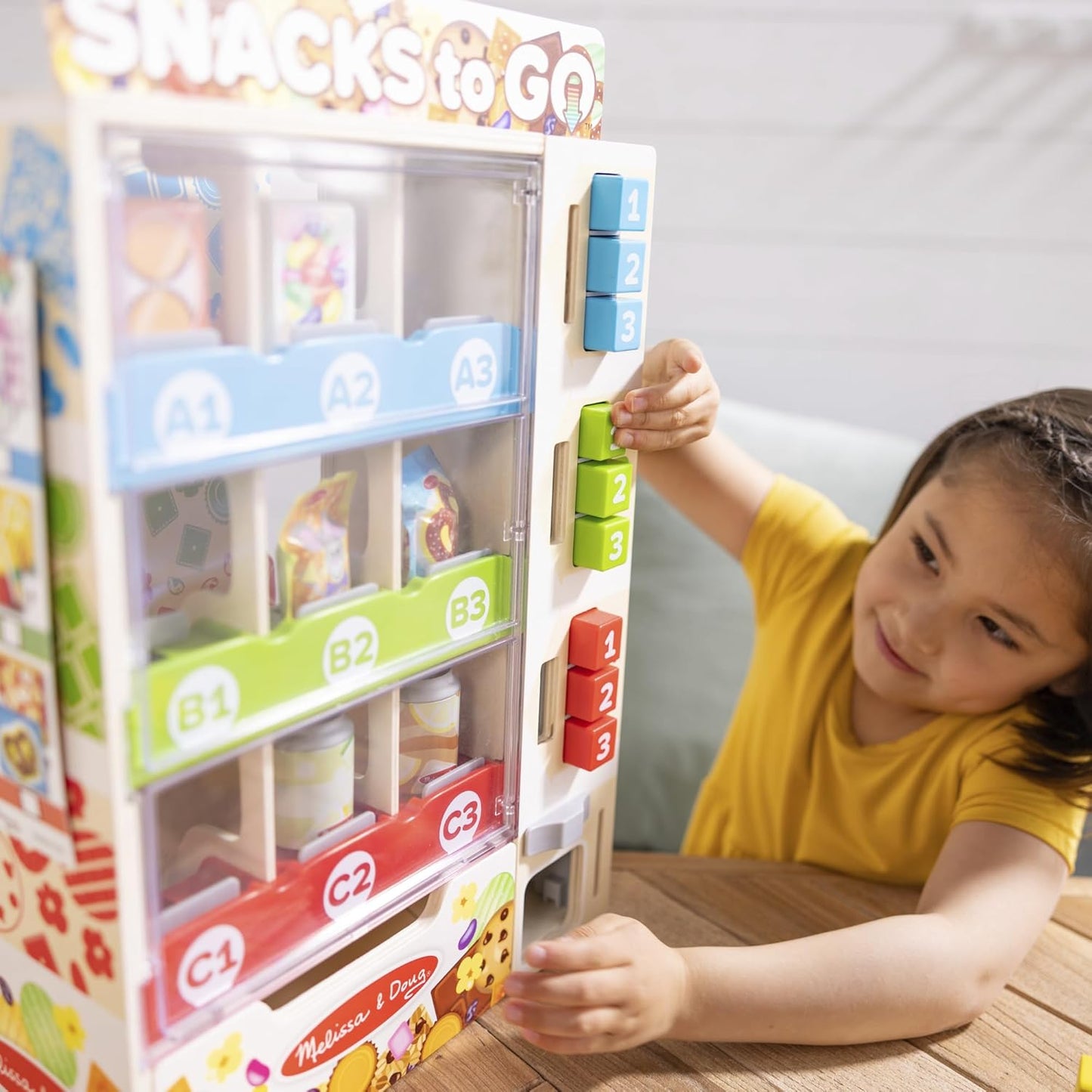 Deluxe Wooden Vending Machine Play Set - 16Pc Imaginative Gift