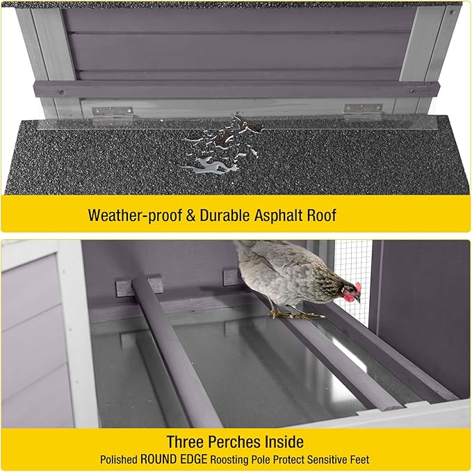 Premium Mobile Chicken Coop with Wheels – Expandable, Easy-Clean Design & UV-Protected Roof
