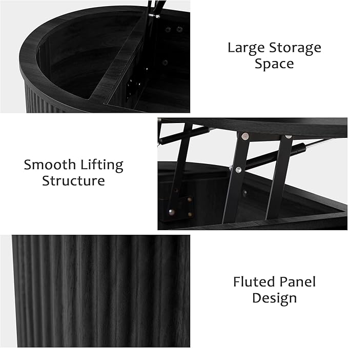 Multi-Functional Lift-Top Coffee Table: Desk-Convertible, Hidden Storage
