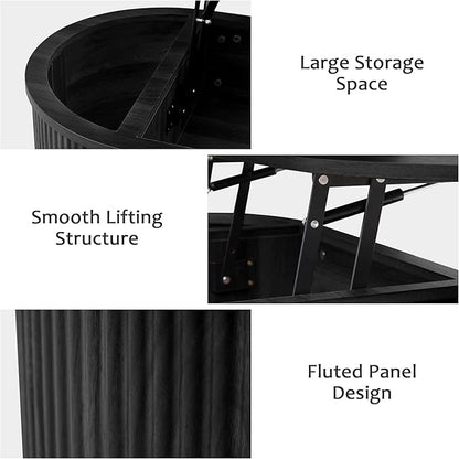 Multi-Functional Lift-Top Coffee Table: Desk-Convertible, Hidden Storage