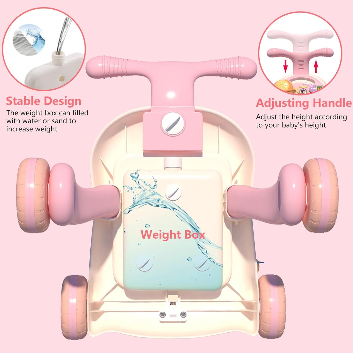 ✨3-in-1 Baby Walker & Activity Center – Adjustable Learning Toy for Toddlers 12+ Months