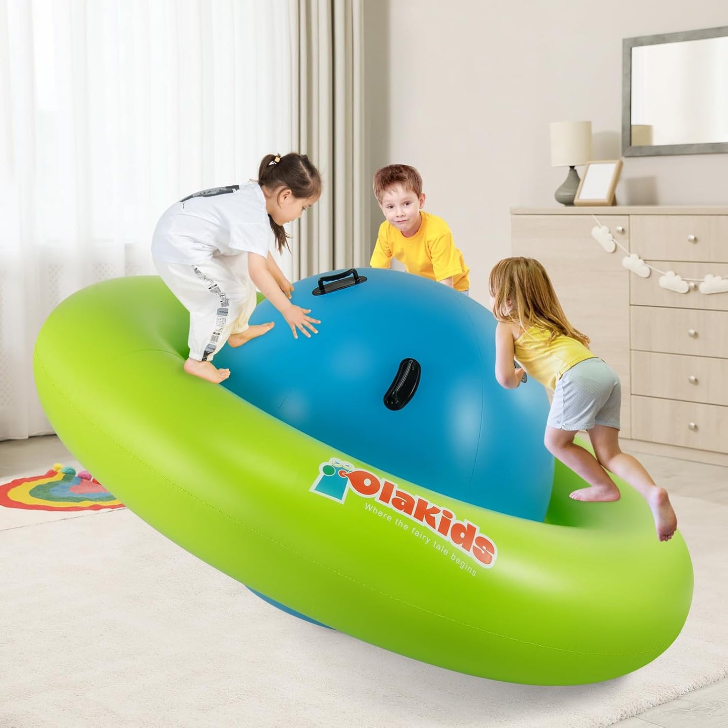 Giant 8ft Inflatable Play Dome for Kids – Roll, Rock & Climb Toy | 250 lb Capacity | Outdoor Backyard Fun