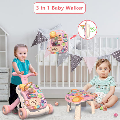 ✨3-in-1 Baby Walker & Activity Center – Adjustable Learning Toy for Toddlers 12+ Months