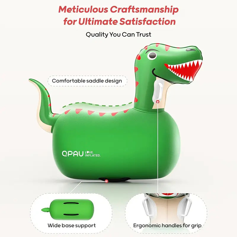 2-Pack Giant Inflatable Dinosaur Hoppers for Kids – Bounce, Play & Roar! Includes Hand Pump