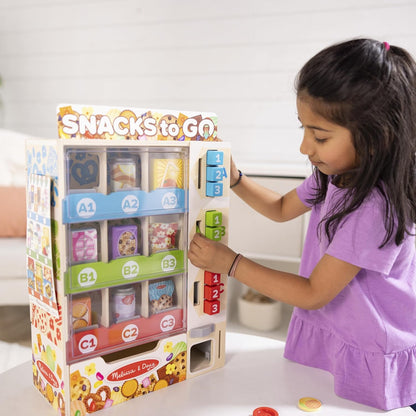 Deluxe Wooden Vending Machine Play Set - 16Pc Imaginative Gift
