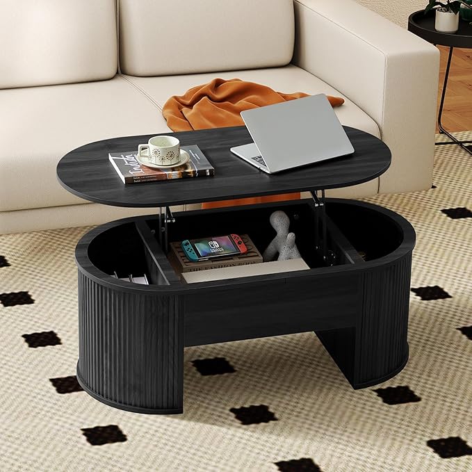 Multi-Functional Lift-Top Coffee Table: Desk-Convertible, Hidden Storage