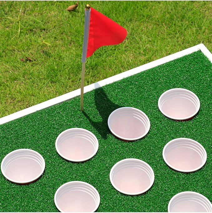 Portable Golf Tossing Game Set - Backyard Chipping Practice with Foam Balls & Targets