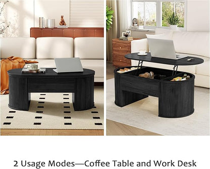 Multi-Functional Lift-Top Coffee Table: Desk-Convertible, Hidden Storage