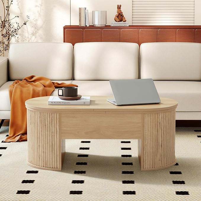 Multi-Functional Lift-Top Coffee Table: Desk-Convertible, Hidden Storage