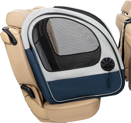 Portable Dog Car Crate | Foldable Carrier with Seatbelt Security
