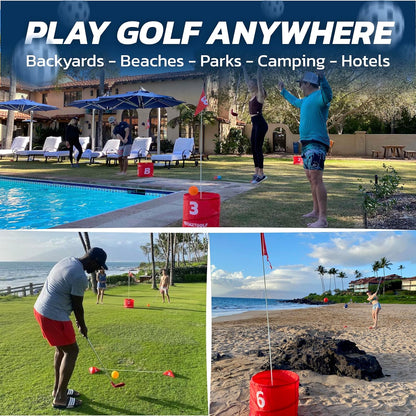 Portable Golf Game | Take Anywhere Set for Beach, Park & Yard 🏖️🌳