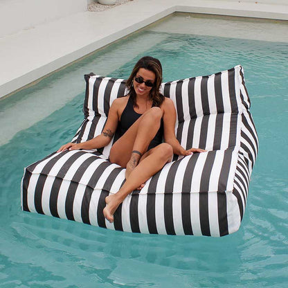 Oversized Floating Pool Lounger - 2-Person Waterproof Outdoor Seat with Drainage