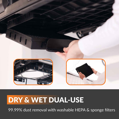 Powerful 4.5-Gallon Wet Dry Vacuum with HEPA Filter