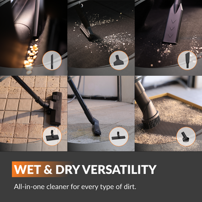 Powerful 4.5-Gallon Wet Dry Vacuum with HEPA Filter