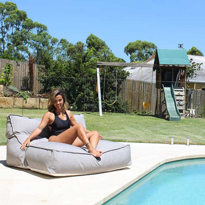 Oversized Floating Pool Lounger - 2-Person Waterproof Outdoor Seat with Drainage
