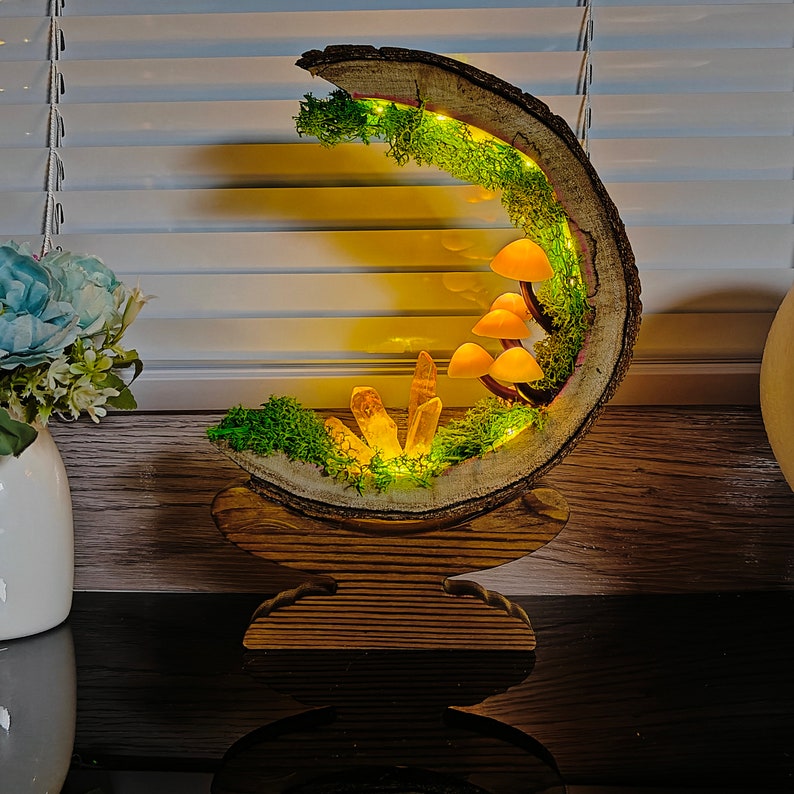Enchanted Forest Mushroom Lamp - Warm Glow Night Light Gift