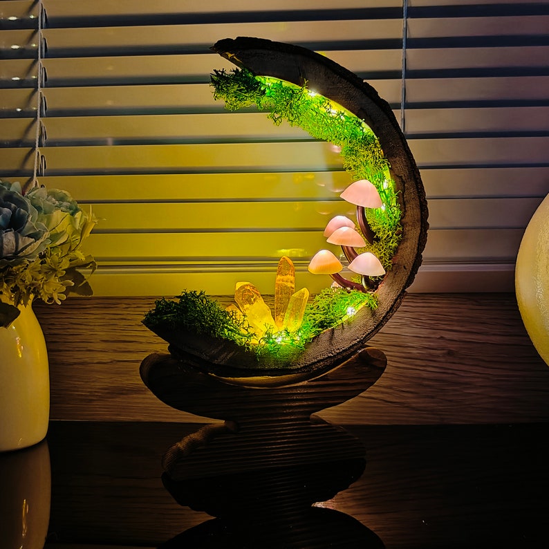 Enchanted Forest Mushroom Lamp - Warm Glow Night Light Gift