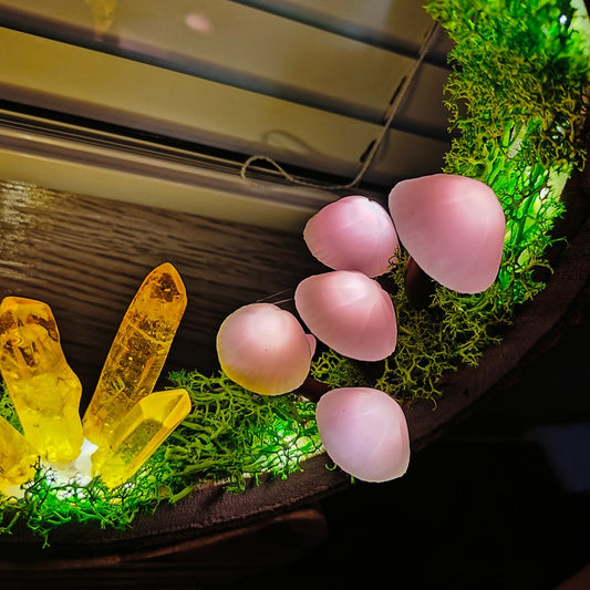 Enchanted Forest Mushroom Lamp - Warm Glow Night Light Gift