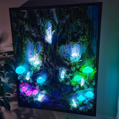 Enchanted Mushroom LED Wall Light - Handcrafted, Rechargeable & Dimmable
