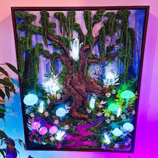 Enchanted Mushroom LED Wall Light - Handcrafted, Rechargeable & Dimmable