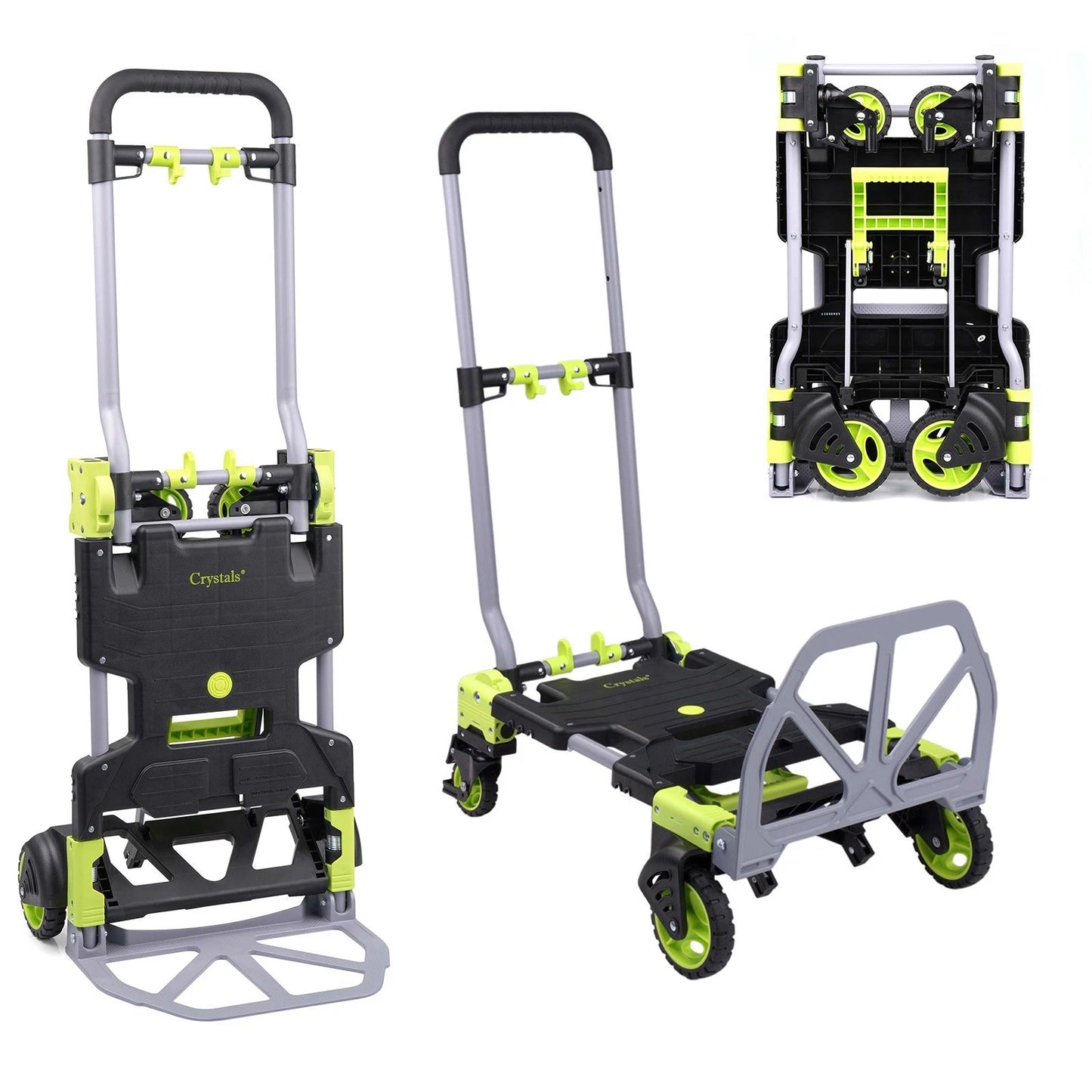 2-in-1 Folding Hand Truck & Platform Cart - 120kg Heavy Duty