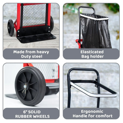2-in-1 Folding Hand Truck & Platform Cart - 120kg Heavy Duty