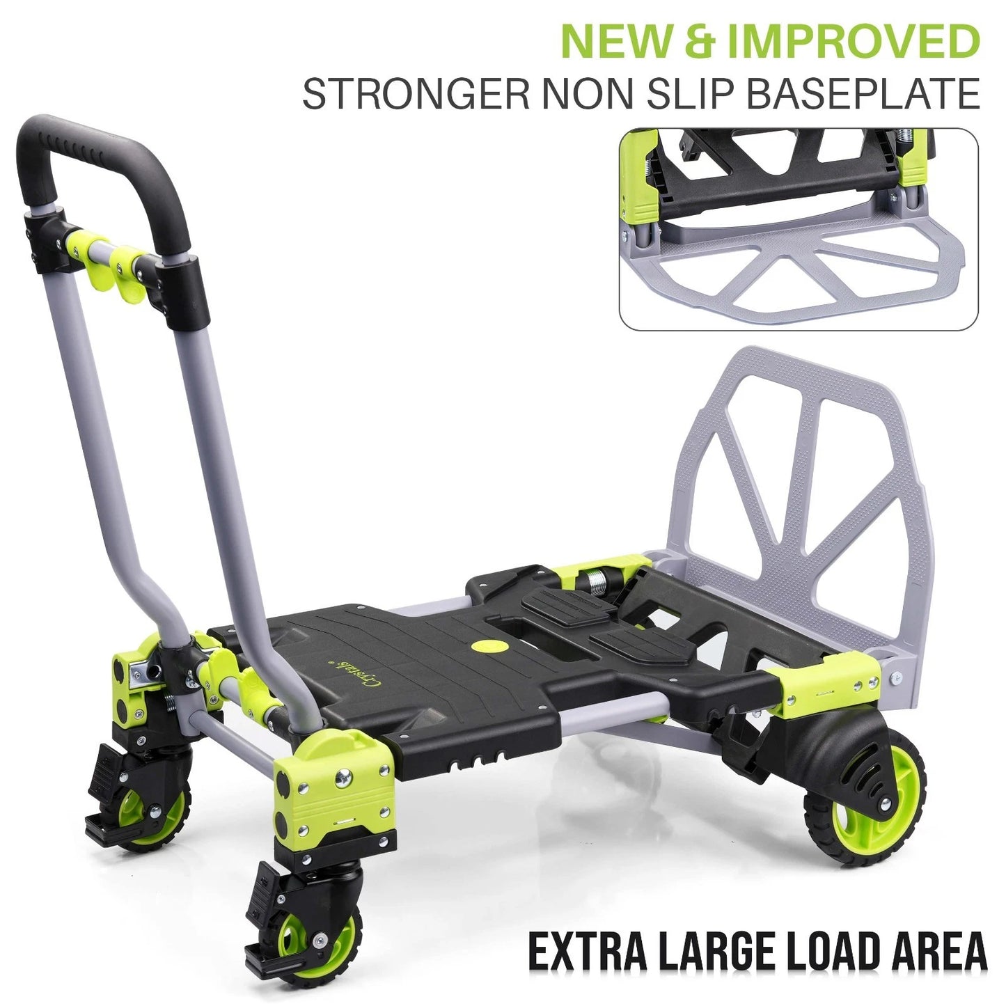 2-in-1 Folding Hand Truck & Platform Cart - 120kg Heavy Duty