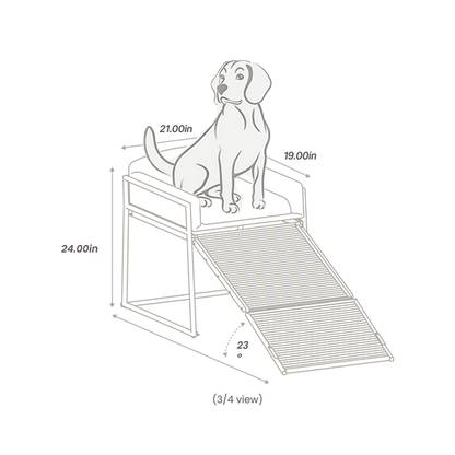Pet Office Chair Companion - Cozy Elevated Bed for Your Furry Friend 🐾
